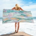 thumbnail image 2 of Matoen Microfiber Beach Towel, Oversized Pool Towel 59”x 30”, Sand-Free Quick Drying Camping Super Absorbent Towel, Soft Breathable and Lightweight, 2 of 4