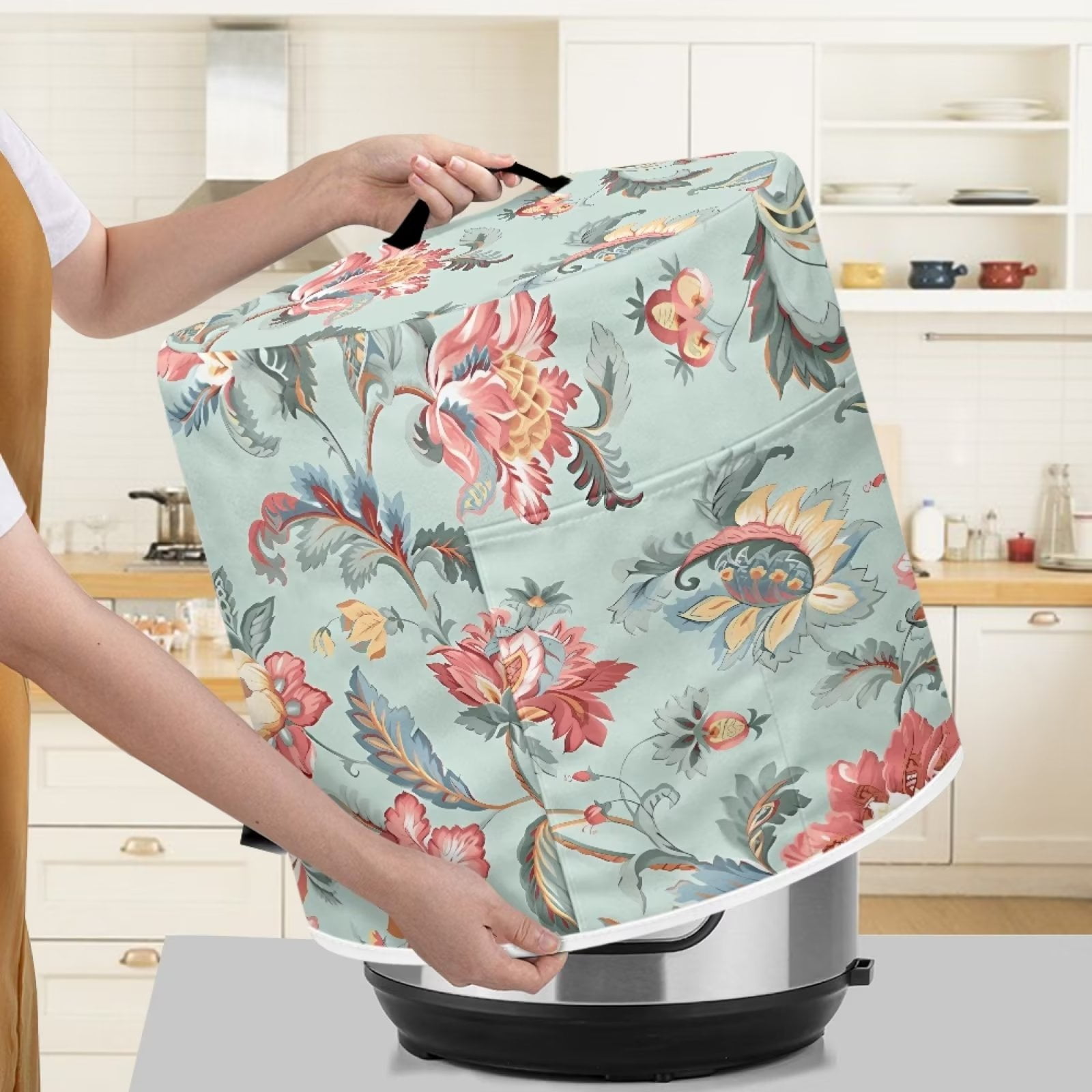 NETILEGEN Brown Cow Print Pressure Cooker Cover Dustproof Instant