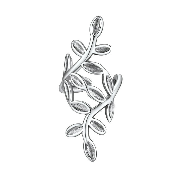 FaithHeart Leaf Ear Cuff for Women 925 Sterling Silver Cuff Earrings for Non-Pierced Ears Hypoallergenic Lightweight Wraps Earring Jewelry Gift for Girlfriend Christmas 1 Piece