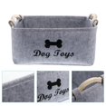 thumbnail image 3 of YOPTOP Pet Toy and Accessory Storage Bin Felt Basket Chest Organizer Container,Grey,39x27x18cm, 3 of 6