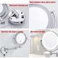 thumbnail image 7 of Wall Mirror, Wall Mounted Makeup Mirror with 3/5/7/10X Magnification,8 Inch Magnifying Lighted Vanity Mirrors with LCD Lights,Upgrade Version Cosmetic Mirror Shaving Mirror for Bathroom (Color : C,, 7 of 7