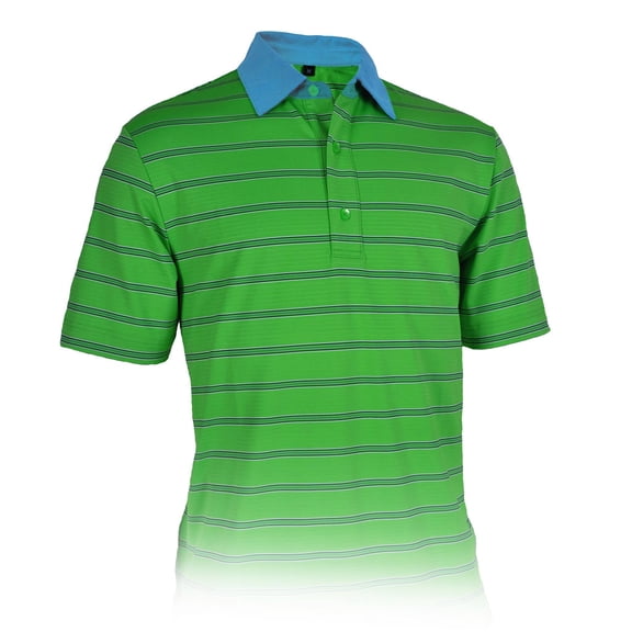 Monterey Club Men's Edge Stripe Texture Golf Polo Shirt #3603