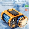 thumbnail image 4 of Ventilador Montado en la Cintura Enfriamiento Sala de Trabajo Al Aire Libre de Alta Temperatura Sitio de Soldadura Ventilador Portátil Montado en la Cintura Naranja, 4 of 5