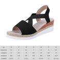 thumbnail image 2 of Sandalias cómodas con tacón de cuña cómodas y elegantes sandalias de plataforma para fiestas y vacaciones, 2 of 6