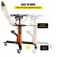 thumbnail image 5 of 1100 LBS Transmission Jack - 1/2 Ton Hydraulic Telescopic Jack with Foot Pedal, 360° Swivel, Adjustable Saddle, Garage Shop Lift Hoist - Orange, 5 of 7
