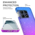 thumbnail image 3 of OnePlus 10 Pro 5G Case, Rosebono Hybrid Glitter Sparkle Transparent Colorful Gradient Cover Case For OnePlus 10 Pro 5G (Blue/Purple), 3 of 4