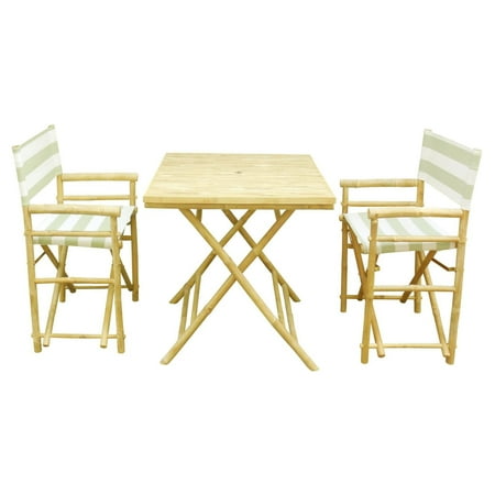 Phat Tommy Foldable 3 Piece Square Patio Bistro Set