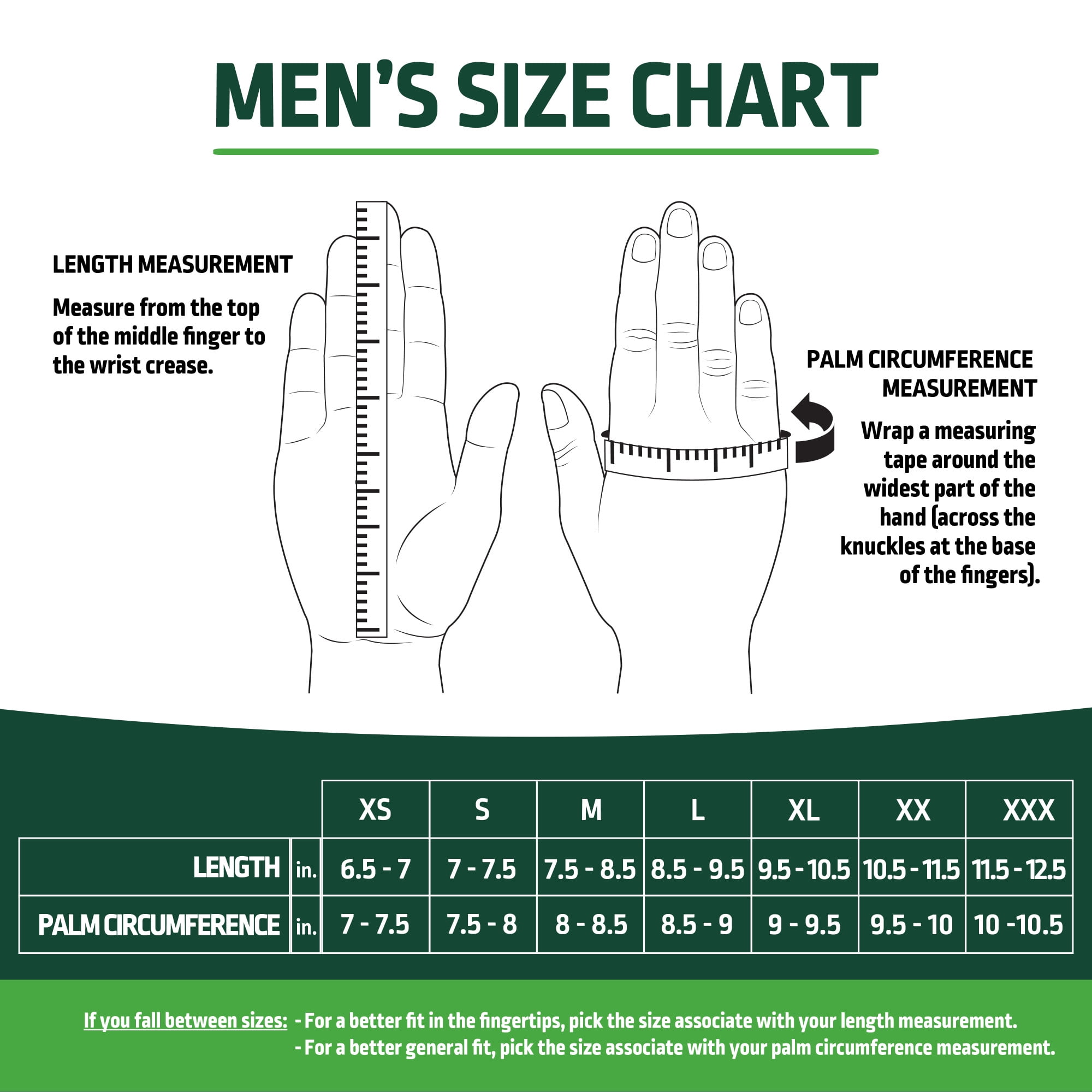 Expert Gardener Mens Palm Leather Gardening Gloves, Size L