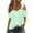Mint Green, variant on Jsaierl Cold Shoulder Tops for Women 2025 Summer Hollow Out Eyelet Short Sleeve T Shirts Going Out Blouses Ladies Tunic