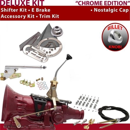 American Shifter 4L80E Shifter Kit Chrome 8 in. E Brake Cable Clamp Trim Kit for ED9F9