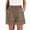 Brown, variant on Chbgutlmr Womens Shorts Elastic Waist Lace Blocked Hollow out Bottom Shorts Casual Loose Summer Dressy Comfy Beach Shorts