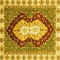 thumbnail image 1 of Ahgly Company Indoor Square Abstract Yellow Modern Area Rugs, 7' Square, 1 of 4