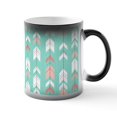thumbnail image 1 of CafePress - Pink Mint Arrows Pattern - 11 oz Color Changing Magic Mug, 1 of 4