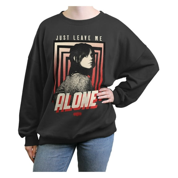 Junior's Beetlejuice Beetlejuice Astrid Deetz Just Leave Me Alone Quote  Sweatshirt