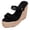 Black, variant on Womens Platform Wedge Sandals Adjustable Strap Slingback High Heeled Espadrilles Open Toe Slip on Pumps Shoes for Summer Casual White Size 6.5
