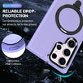 thumbnail image 2 of Allytechgrouop Rugged Phone Case for Samsung Galaxy S25 Ultra with Screen Protector – Full Body Galaxy S25 Ultra Case Cover with Ring Kickstand, MagSafe Compatible Design, Lightpurple, 2 of 6