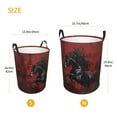 thumbnail image 2 of Laundry Basket, Black Stallion On Red Canvas Laundry Hamper Waterproof Laundry Bag Clothes Hamper Laundry Bin with Handles for Bedroom, Living Room, Kids Room, 2 of 6