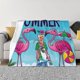 thumbnail image 1 of Fotbe Beach Flamingo Trio Manta de Franela con Estampado, Manta Ultrasuave para Cama, Sofá, Auto, Hipoalergénica y Antibolitas-50"x40", 1 of 6