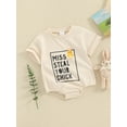 thumbnail image 2 of Bagilaanoe Newborn Baby Girl Boy Easter Rompers Letters Print Short Sleeve Bodysuits 3M 6M 12M 18M Infant Casual One Piece Short Jumpsuit, 2 of 8