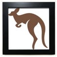 thumbnail image 1 of Australia Flavor Kangaroo Brown Outline Black Square Frame Picture Wall Tabletop, 1 of 3