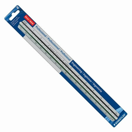 

1Pc Staedtler Prof-quality Engineer s Triangular Scale - 12 Length - Aluminum - 1 Each - Silver