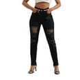 thumbnail image 5 of Women Skinny Ripped Jeans Stretch Distressed Denim Pants Women plus Size Pants Elastic Waist New Wash M1 Denim Pants for plus Size Women Womens Designer Pants Womens Clothes 20w Womens Pants 18 plus, 5 of 7
