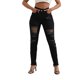 thumbnail image 5 of WILLBEST Pantalones Mujer Pantalones Vaqueros Ajustados y Rotos para Mujer, Elásticos, Desgastados, de Cintura Alta, Ajustados, Cómodos, a La Moda, Hasta El Tobillo, Ropa Informal Extra Grande, 5 of 7