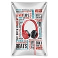 thumbnail image 1 of Headphones Music Terms Words Collage Home Business Office Sign, 1 of 4