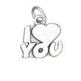 thumbnail image 1 of Sterling Silver 16" 1mm Box Chain "I Love You" Pendant Necklace, 1 of 2