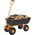 thumbnail image 1 of Bingirl 4 - Wheel 600Lbs Garden Dump Wagon with 10 - Inch Wheels and Quick - Release Tipping Function, 1 of 7