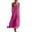 Hot Pink, variant on Summer Dresses for Women 2026 Women's Summer Casual Dress Gradual Sleeveless Neck V-Neck Long Dress Vacation Dresses For Women Button Down Dress
