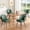 Green, variant on Sailvan Black Dining Chairs Set of 2, Leather Dining Room Chairs,  Modern Kitchen Chairs With Cushion Seat, Mid Century Style Living Room Chairs With Adjustable Metal Legs, Easy Assembly
