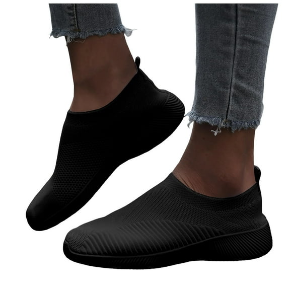 Womens Slip on Sock Walking Shoes Stretchy Comfortable Fitness Running Jogging Sneakers for Outdoor Sports