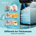 thumbnail image 2 of Simzlife Commercial Ice Maker Machine 400Lbs/24H, SECOP Compressor&ETL Approval, Industrial Ice Machine, 250Lbs Storage, Ice Ready in 8-15 min, Stainless Steel Ice Maker for Business, 2 of 8