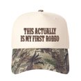 thumbnail image 3 of THIS ACTUALLY IS MY FIRST RODEO Letter Embroidered Color Block Trucker Hat Unisex Adjustable Cotton Breathable Fashion Cap for Travel Daily Wear, 3 of 13