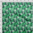 thumbnail image 4 of oneOone Georgette Viscose Tissu Vert Tropical Matière de Robe Tissu Imprimé Tissu au Mètre 42 Pouces de Large, 4 of 5