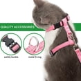 thumbnail image 6 of DMISOCHR Cat Harness - Escape Proof Reflective Cat Harness and Leash for Small to Large Cats, Puppy, Small Dog - Adjustable Mesh Breathable Pink Cute Cat Harness for Walking Training Hiking, 6 of 7