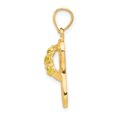 thumbnail image 2 of 14k Yellow Gold 3D November/CZ Birthstone Flip Flop Pendant Charm, 2 of 3