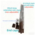 thumbnail image 6 of No Drill Tension Rod - Extra Long Room Divider 43-142inch, Adjustable Spring Shower Curtain Rod for Closet/Balcony, Non-slip Telescopic Pole (Brown), 6 of 8