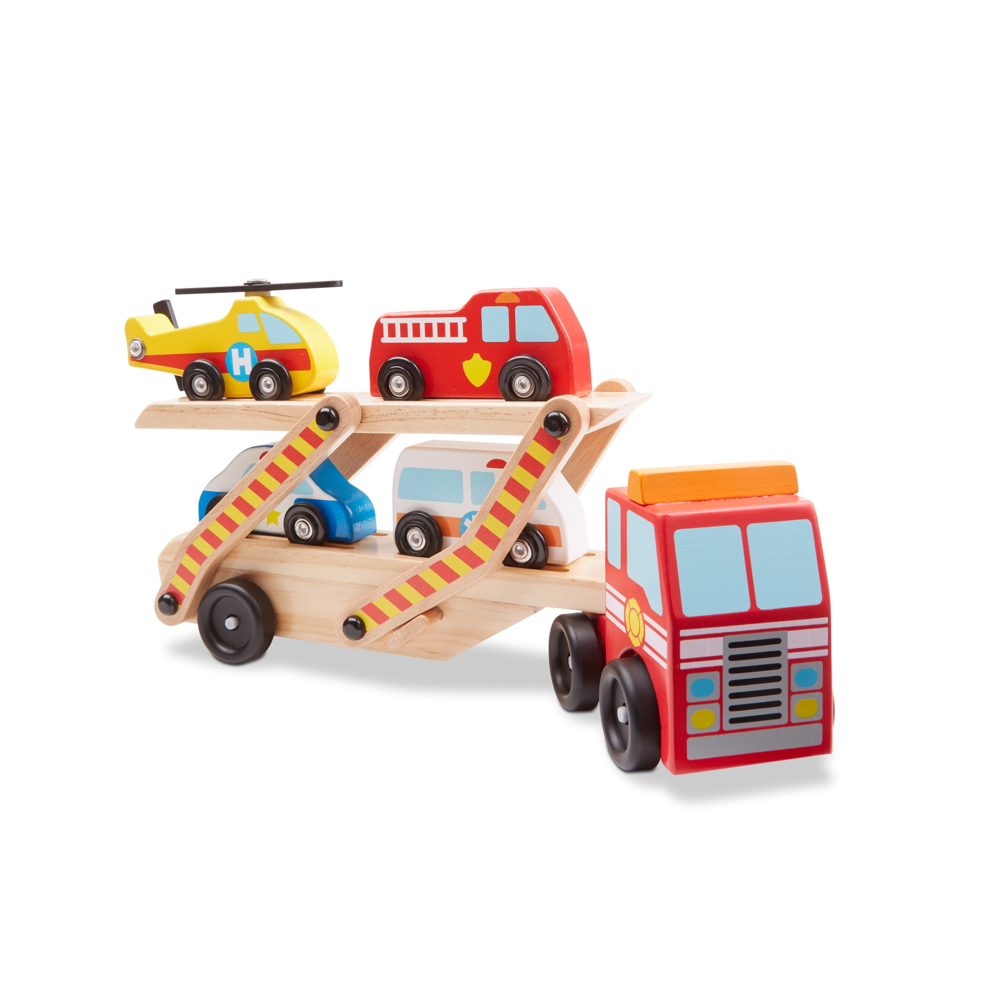 BN Melissa & Doug TAKE-ALONG TOWN Childrens Travel Wooden Vehicle Cars Toy 3yrs 