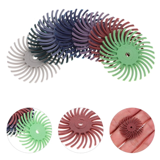 SEWACC 41Pcs Polishing Rotary Tool Iron Assorted Color Grinding Discs for Crafting