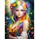 thumbnail image 1 of 5D DIY Taladro Diamante Pintura Colorido Pelo Elfo Niña Kit Del, 1 of 9