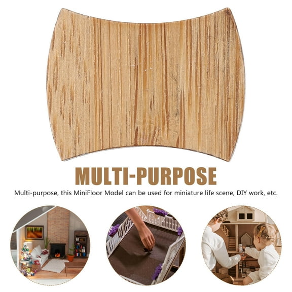 Pretyzoom 24Set Miniature House Accessories Light Brown Wood Model Building Simulated Mini Furniture