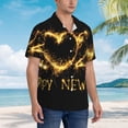 thumbnail image 5 of Daiia Happy New Year 2025 D Hawaiian Shirt for Men Gentle Cotton Regular Short Sleeve Casual-3X-Large, 5 of 9