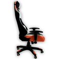 thumbnail image 3 of ViscoLogic Chaise de Bureau Pivotante de Course SPRINT (Noir - Orange- Blanc), 3 of 7