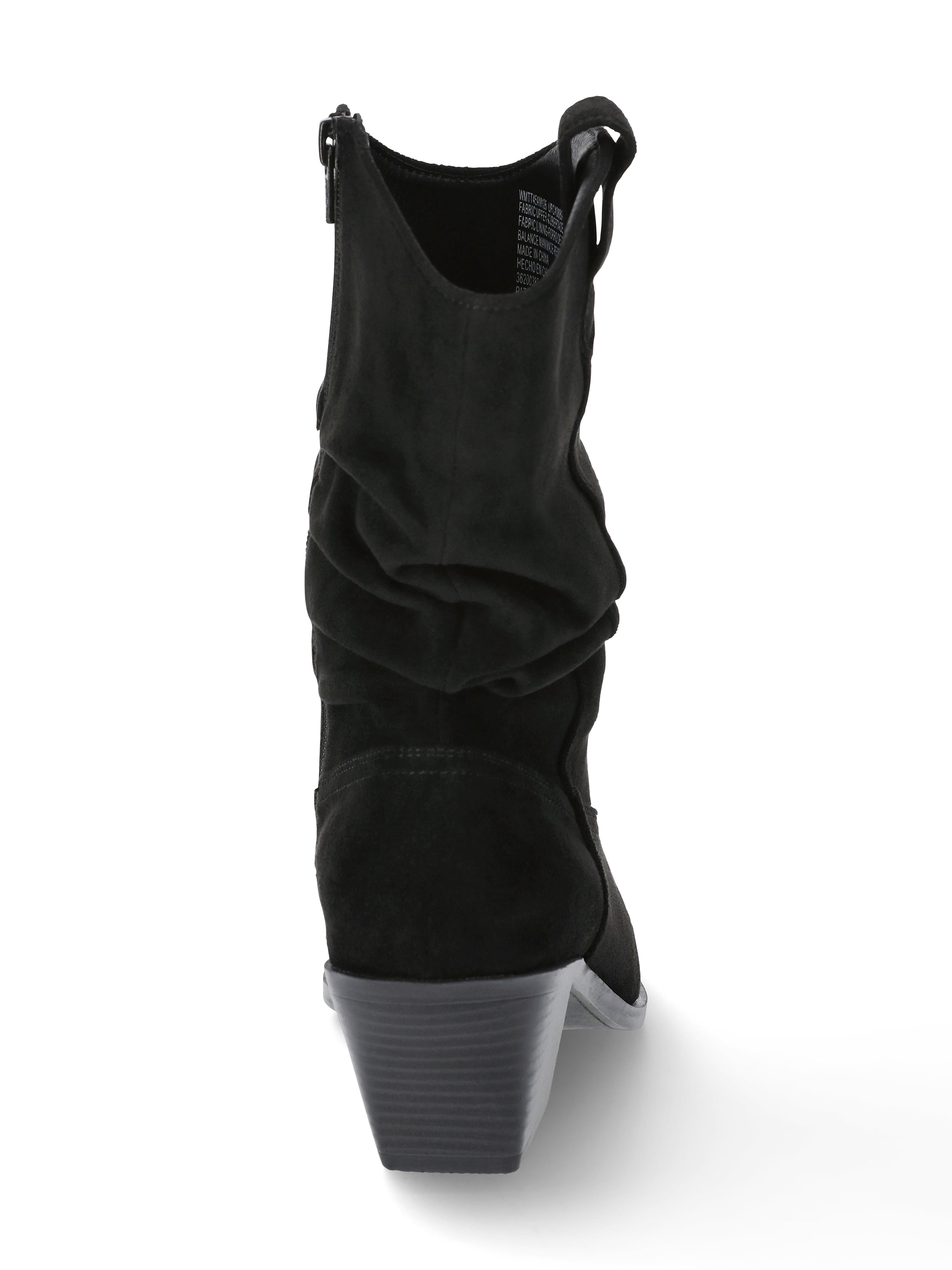 Time and Tru Women's Western Slouch Boots