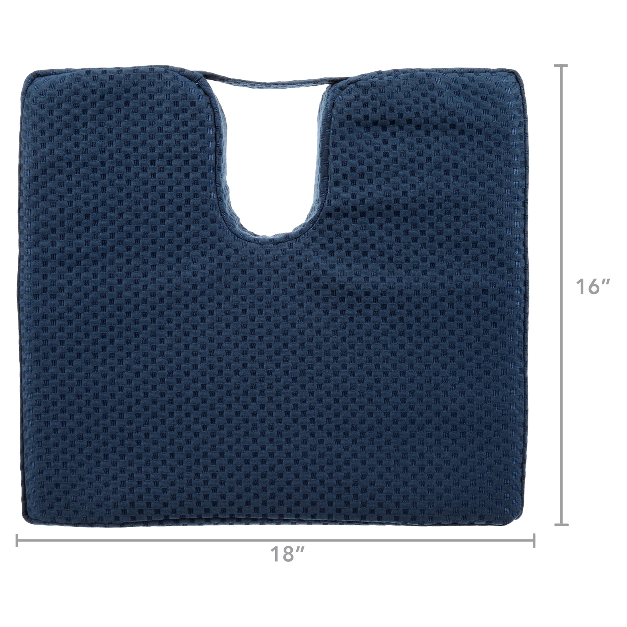Carex Memory Foam Coccyx Seat Cushion for Tailbone and Back, Navy