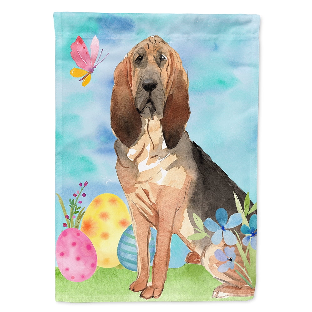 Easter Eggs Bloodhound Flag Canvas House Size