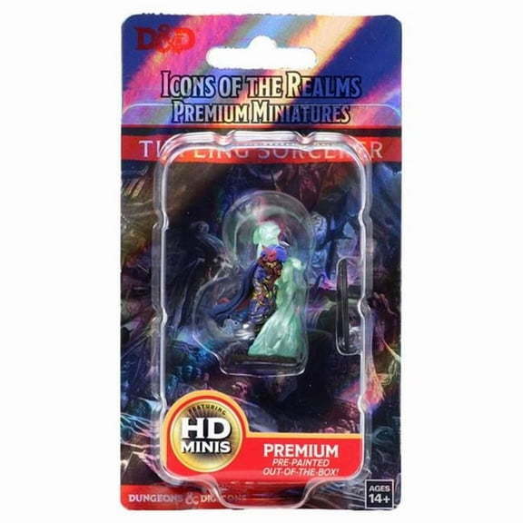 WizKids WZK93001 Dungeons & Dragons Icons of the Realms Premium Tiefling Female Sorcerer Miniatures