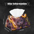 thumbnail image 5 of Sikiie Sunshine Cute Cat Sunflower Leather Tissue Box Cover Rectangle, Long Tissue Box Cover, Tissue Box Holder, Tissue Holder for Bathroom, 5 of 7